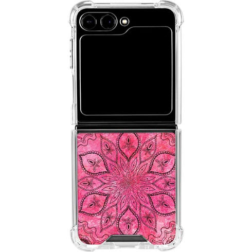 Pink Zen Ginseng Galaxy Z Flip6 Clear Case